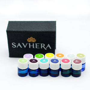 "Best Of Savhera" Top 12 Organic Essential Oils Mini Kit - Savhera
