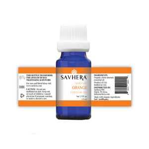 Organic Orange Essential Oil Extended Label - Savhera