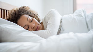 a woman sleeping peacefully