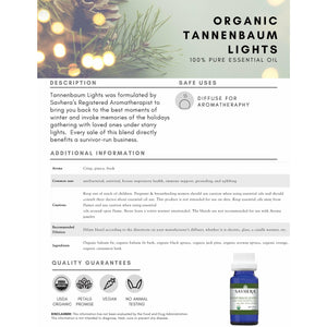 Organic "Tannenbaum Lights" Christmas Season Essential Oil Blend - Savhera
