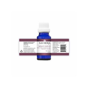 Organic Sonia's Shield Essential Oil Immunity Blend Extended Label - Savhera