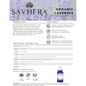 Organic Lavender Essential Oil Fact Sheet - Savhera
