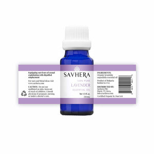 Organic Lavender Essential Oil Extended Label - Savhera