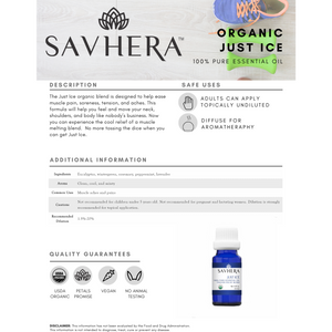 Organic Just Ice - Savhera